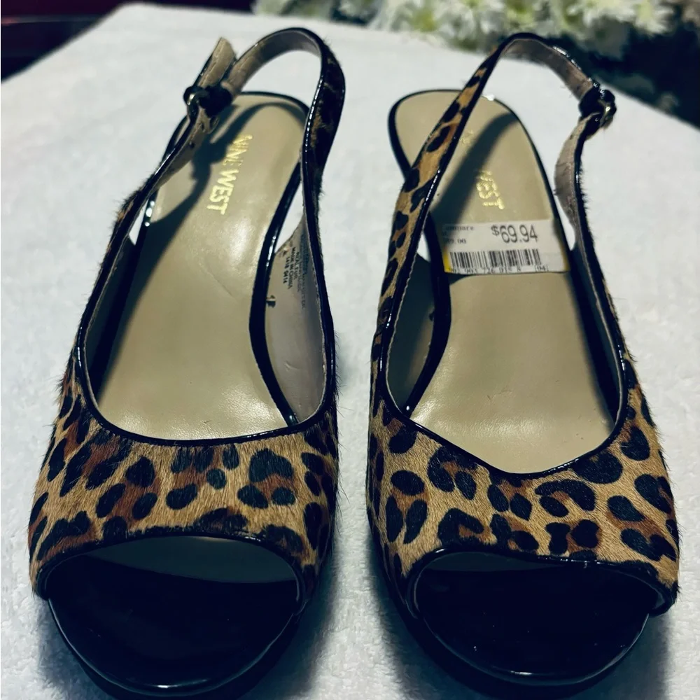 Brand New Fur Heels By NINE WEST - Size 7.5 M - Heel Height 3.5 Inches - Picture 6 of 6